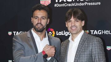 MADRID, SPAIN - NOVEMBER 17:  Fernando Moriente (R) and Kiko Narvaez (L) attend TAG Heuer Pressure Test at Corte Ingles Castellana store on November 17, 2016 in Madrid, Spain.  (Photo by Carlos Alvarez/Getty Images)