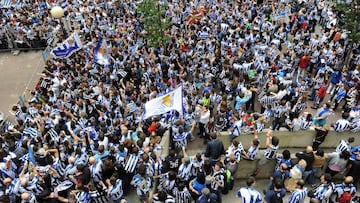 Aficionados de la Real Sociedad.