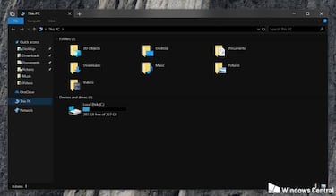 Así se ve el tema oscuro en el Explorador de Windows 10