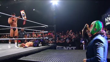 Momento en que el Hijo de Dr. Wagner Jr. encara a Ethan Page.