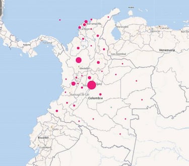 Mapa de casos y muertes por coronavirus por departamentos en Colombia: hoy, 11 de octubre
