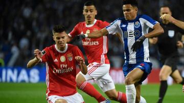 Luis Díaz en un partido del Porto ante Benfica