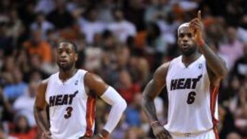 LeBron James y Dwyane Wade.