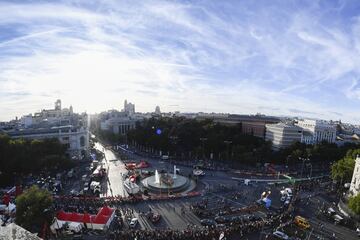 Vista panorámica de la Plaza de Cibeles. 