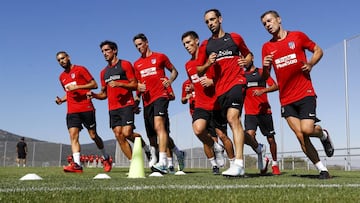 Primer entrenamiento del Atl&eacute;tico de Madrid 2017-2018 en Los &Aacute;ngeles de San Rafael (Segovia).
 