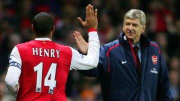 Henry and Wenger won two Premier League titles and two FA Cups together.
