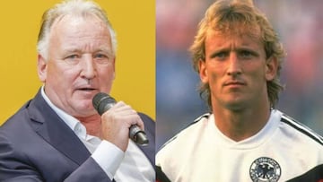 Andreas Brehme, foto actual y retrospectiva con la selección alemana.