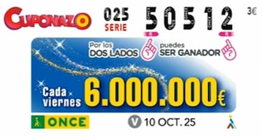 Cuponazo de la ONCE: comprobar los resultados del sorteo hoy, viernes 10 de octubre
