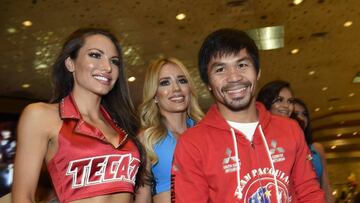 Pacquiao arrives at the MGM in Las Vegas.