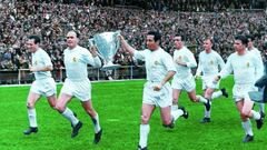 El Real Madrid festeja un título en el doblete de 1962.