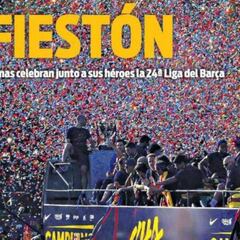 La prensa de Barcelona celebra la masiva rúa del Barça