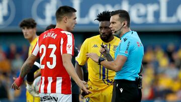 18/11/23 PARTIDO SEGUNDA DIVISION 
ALCORCON - SPORTING DE GIJON 
UROS DJURDJEVIC YAN ETEKI QUINTERO GONZALEZ ARBITRO 