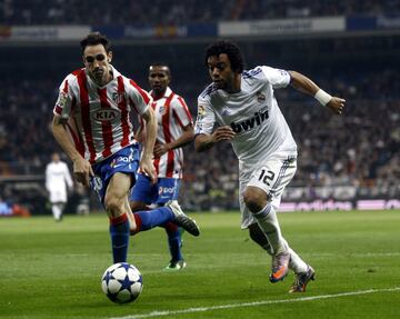 Su debut oficial con los colchoneros fue el 13 de enero de 2011 en cuartos de final de la Copa del Rey ante el Real Madrid.