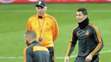 Ancelotti, con Cristiano Ronaldo.