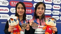Mía y Lía Cueva logran medalla de bronce en trampolín sincronizado en Montreal