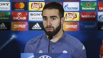 Dani Carvajal en rueda de prensa.