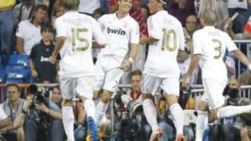 <b>SOBRESFUERZO. </b>Los internacionales del Madrid tuvieron que esmerarse para ganar al Getafe.