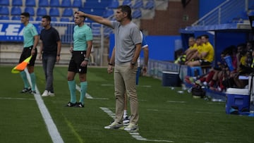 Antonio Hidalgo durante el partido del Deportivo ante el Mirandés.