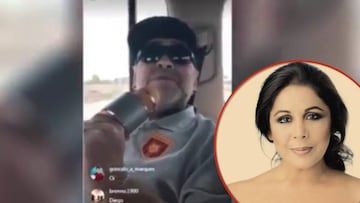 Maradona revienta las redes cantando un tema de la Pantoja