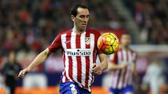 God&iacute;n durante un partido con el Atl&eacute;tico. 