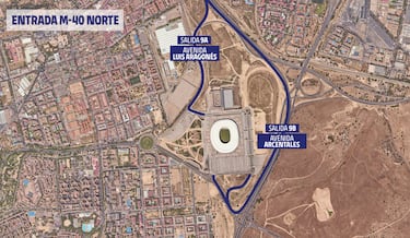 Se reabre la salida 9B de la M-40 que da acceso al Metropolitano