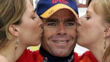 <b>EL MÁS FUERTE.</B> Evans demostró su buen estado de forma en la ascensión final.