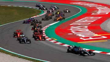 La salida del GP de España de F1 2019.