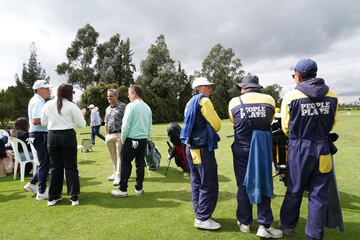 Concentración y precisión. Juan Pablo Montoya demostró sus cualidades para el golf en el evento organizado por AS Colombia.