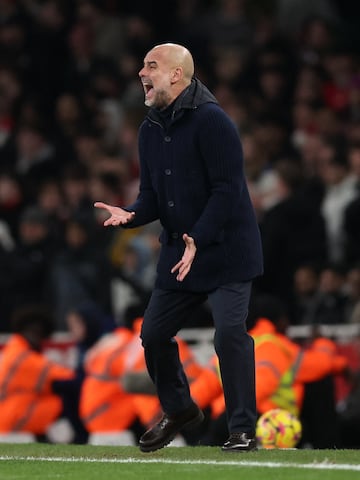 Pep Guardiola durante el encuentro. 