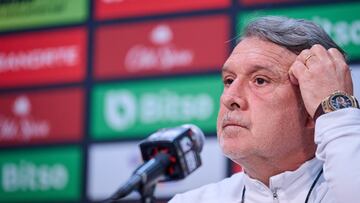 Gerardo Martino head coach during the Press conference of the Mexican National Team (Mexican Team), prior to the Friendly match in preparation for the FIFA World Cup Qatar 2022 against the Uruguay National Team, at State Farm Stadium, on June 01, 2022.
<br><br>
Gerardo Martino Director Tecnico durante la Conferencia de Prensa de la Seleccion Nacional de Mexico (Seleccion Mexicana), previo al partido Amistoso de preparacion rumbo a la Copa Mundial de la FIFA Catar 2022 contra la Seleccion de Uruguay, en el Estadio State Farm, el 01 de Junio de 2022.