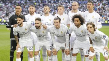 Formación del Real Madrid ante el City, en el Bernabéu.