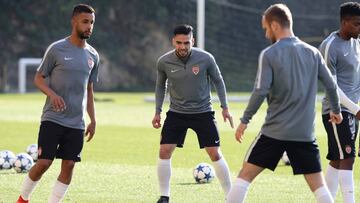 Falcao, al 100% en el entrenamiento del Mónaco previo al partido contra el Manchester City.