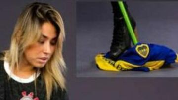 Una modelo del Corinthians calienta la final contra Boca