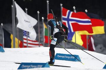 Germany's Arnd Peiffer in the Biathlon