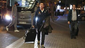 Xavi Pascual, entrenador del Panathinaikos, a su llegada a Barcelona.
