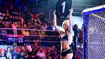 La Ring Girl del a?o en los ¡®World MMA Awards¡¯ se tat¨²a el logo de la UFC
