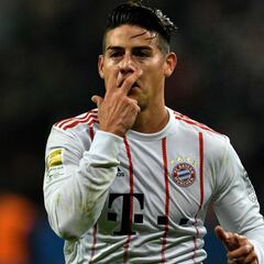 James recibe dos Oscar por parte del Bayern Múnich