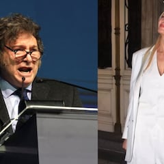 Milei sorprende en un acto político besándose en la boca con una exvedette argentina