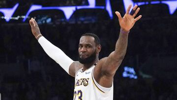 LeBron James, durante un partido de la NBA con Los &Aacute;ngeles Lakers