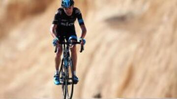 El británico Chris Froome durante la etapa del Tour de Omán.