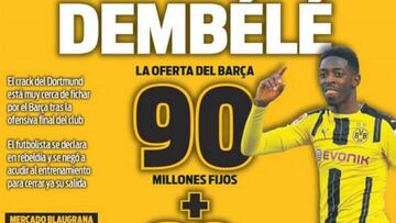 Dembélé en la portada de Sport.
