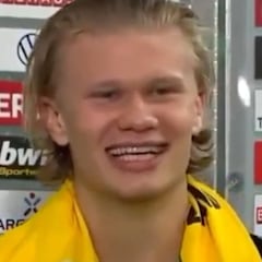 La entrevista de Haaland tras ganar el primer título de su carrera que causa sensación