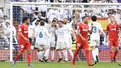 El Sevilla recibe 5 goles en el primer tiempo contra el Real Madrid por tercera vez
