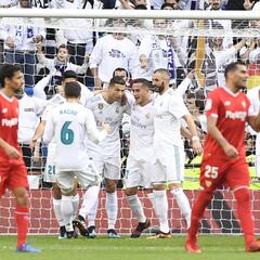 El Sevilla recibe 5 goles en el primer tiempo contra el Real Madrid por tercera vez