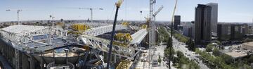 El avance de las obras del estadio Santiago Bernabéu