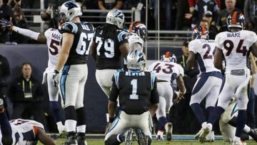 Cam Newton sinti&oacute;, en sus propias carnes, la presi&oacute;n de la defensa de Broncos.