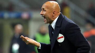 El entrenador italiano del Inter de Mil&aacute;n, Luciano Spalletti, durante un partido.