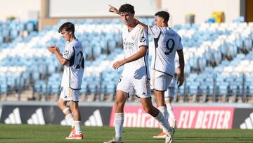 Jacobo, durante el partido del Castilla que enfrentó al Málaga.