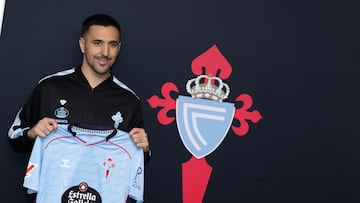 Matías Vecino en su presentación como nuevo jugador del Celta.