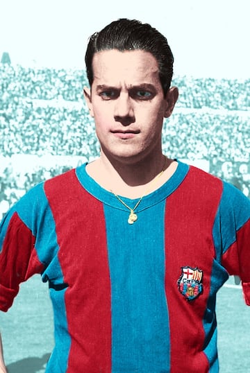 El futbolista coruñés jugó con el Barcelona desde 1954 hasta 1961. Llevó el '10' la temporada 60/61. 